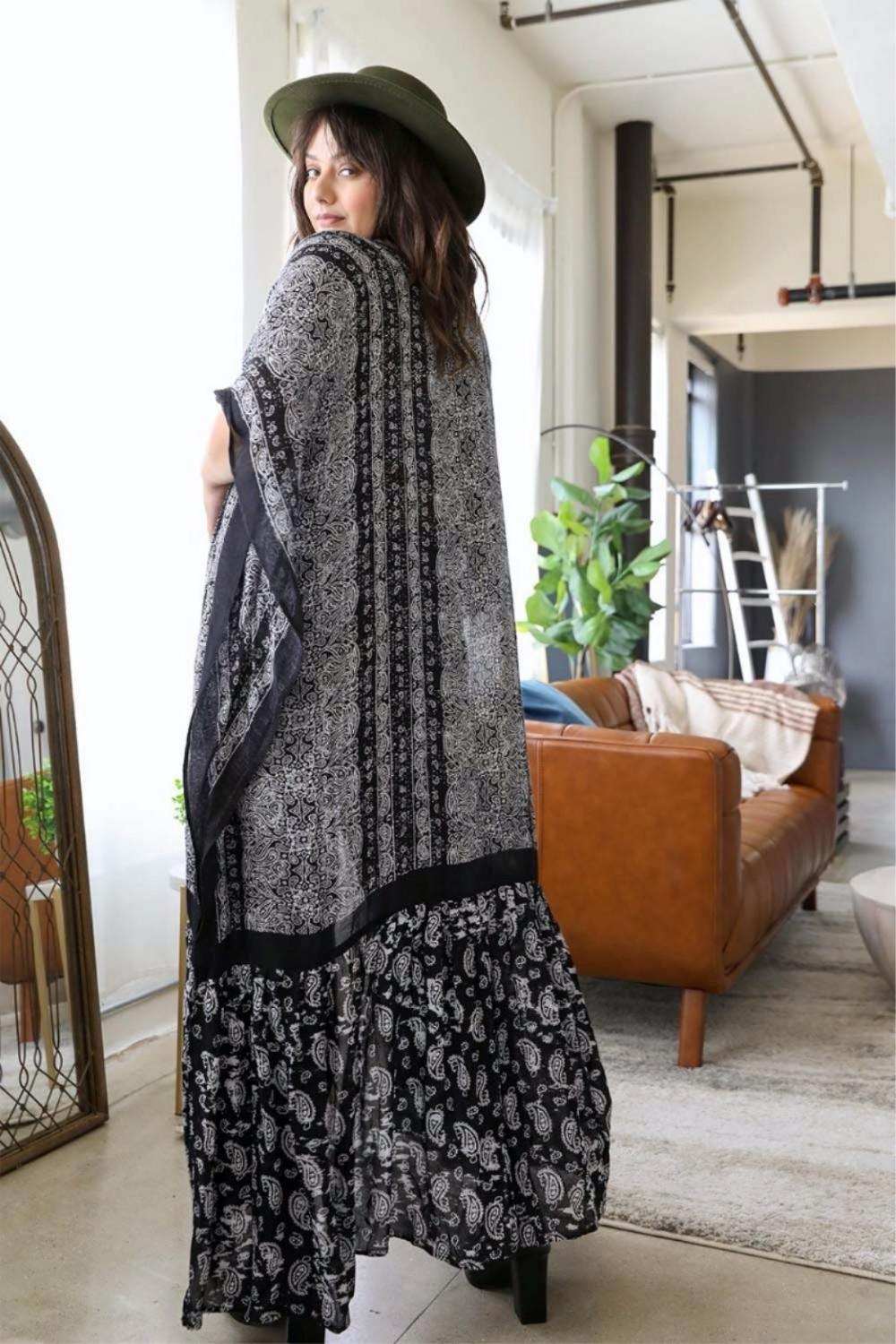Paisley Tapestry Free Flow Duster Kimono