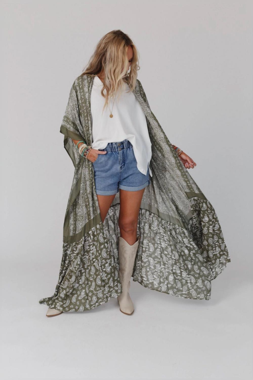 Paisley Tapestry Free Flow Duster Kimono