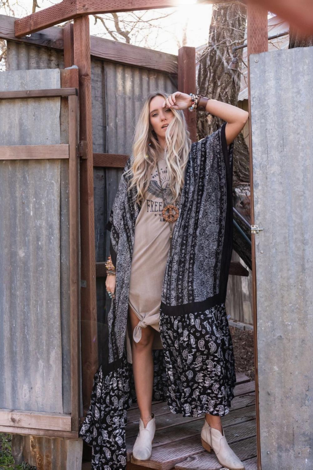 Paisley Tapestry Free Flow Duster Kimono
