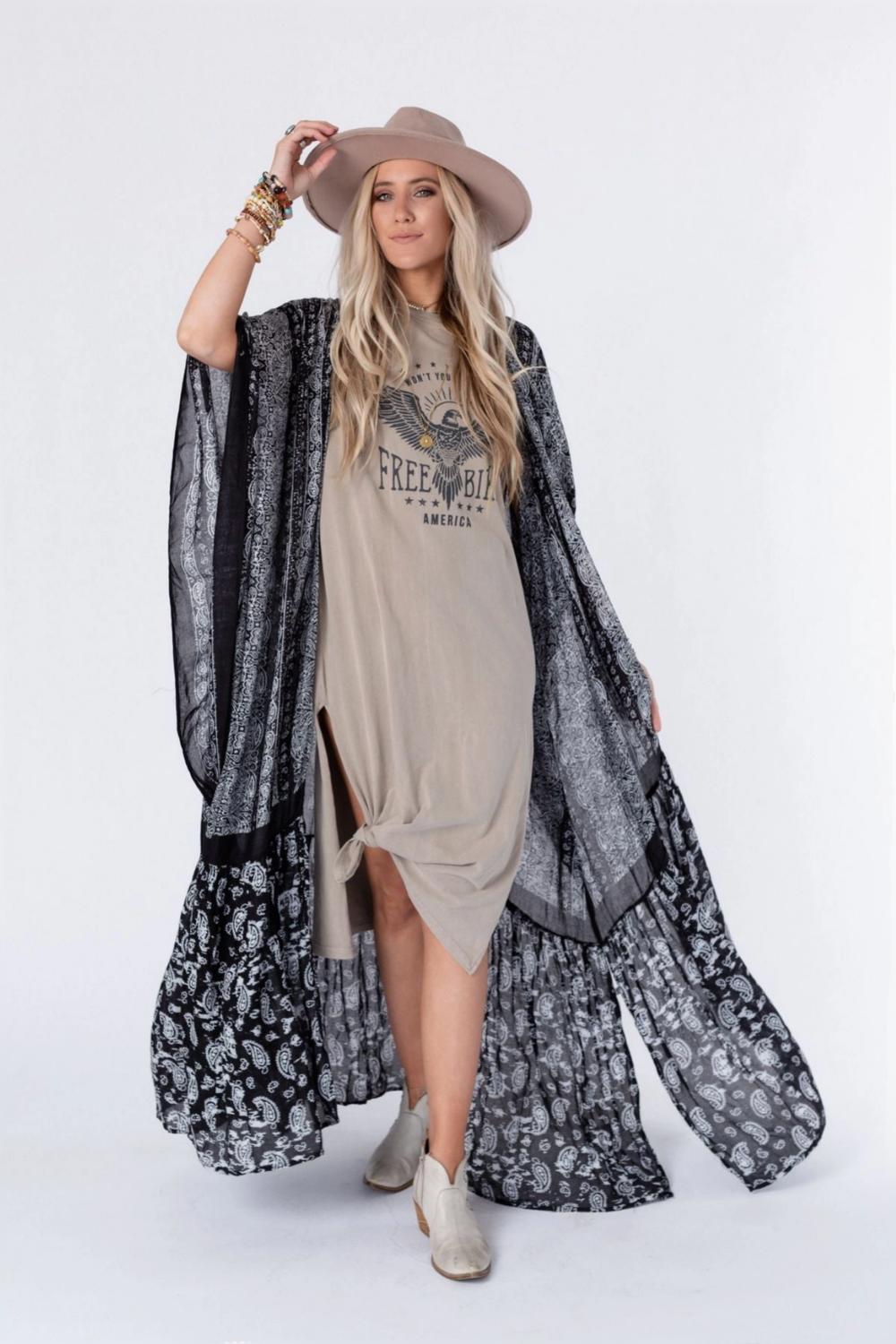 Paisley Tapestry Free Flow Duster Kimono
