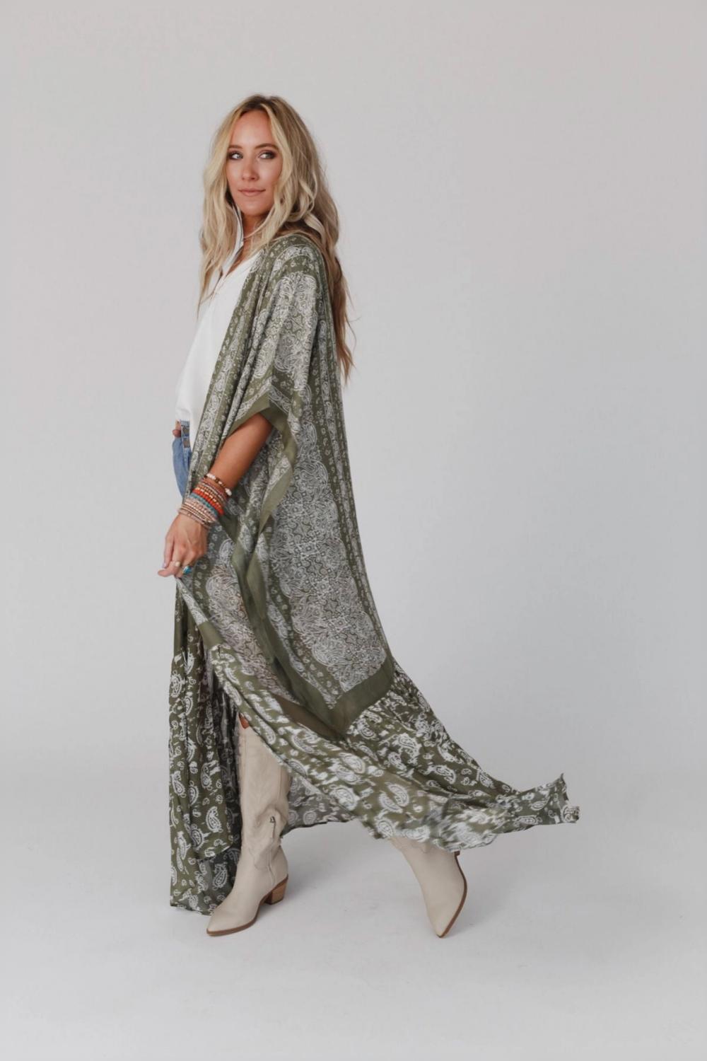 Paisley Tapestry Free Flow Duster Kimono