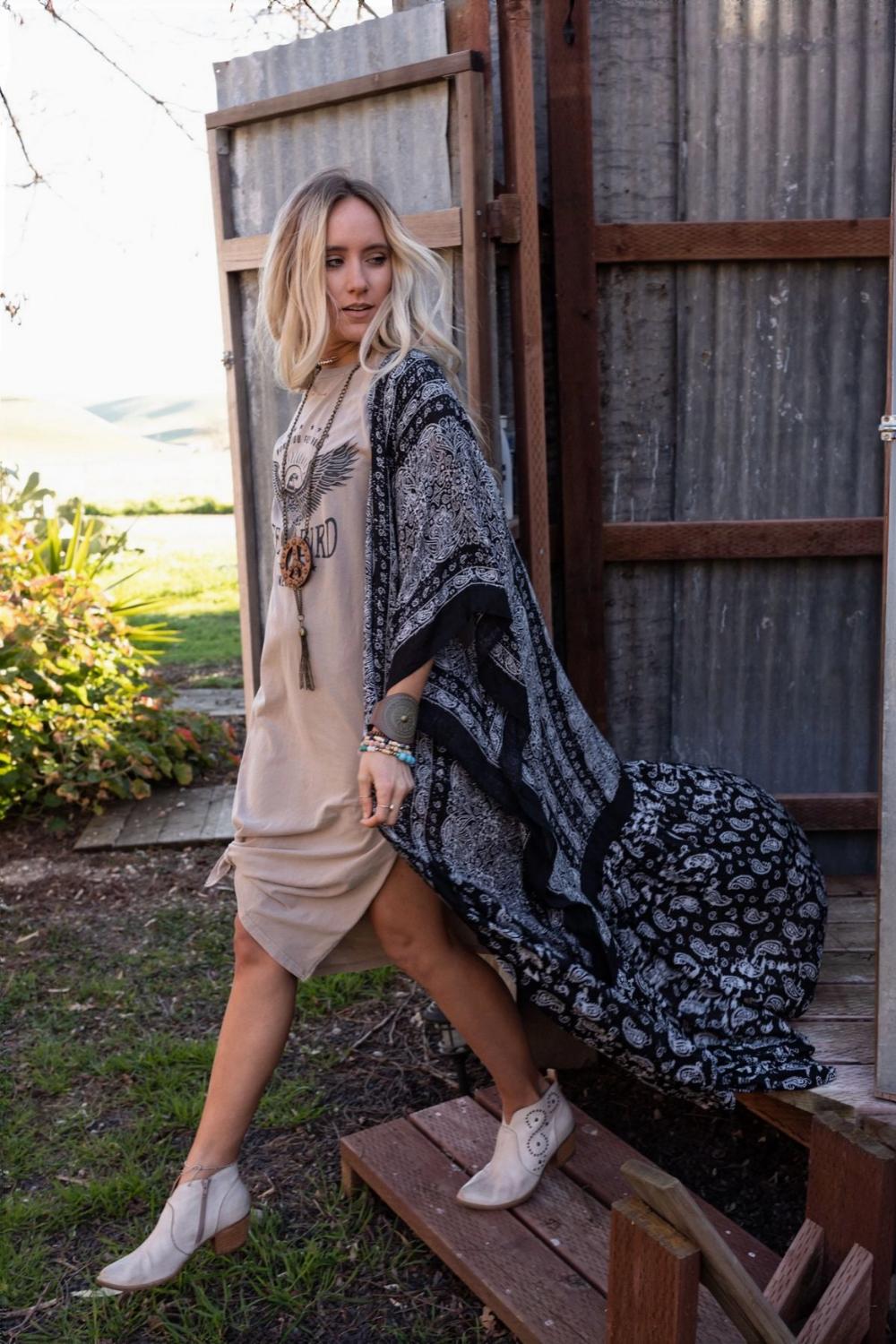 Paisley Tapestry Free Flow Duster Kimono