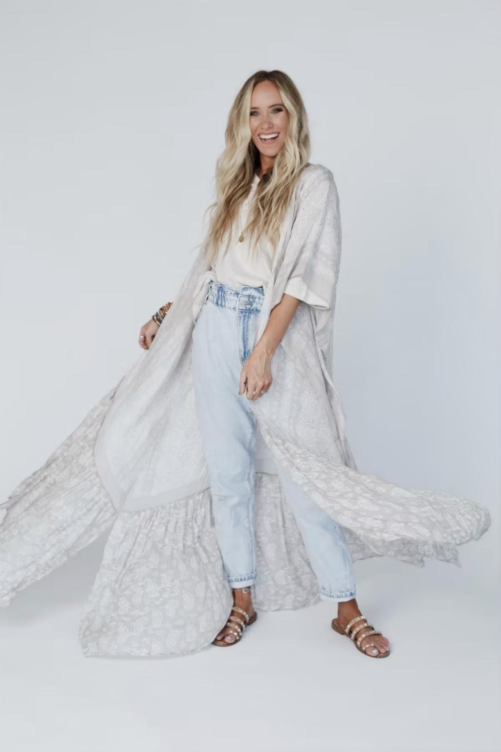 Paisley Tapestry Free Flow Duster Kimono