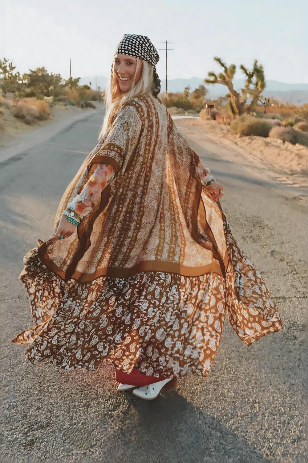 Paisley Tapestry Free Flow Duster Kimono