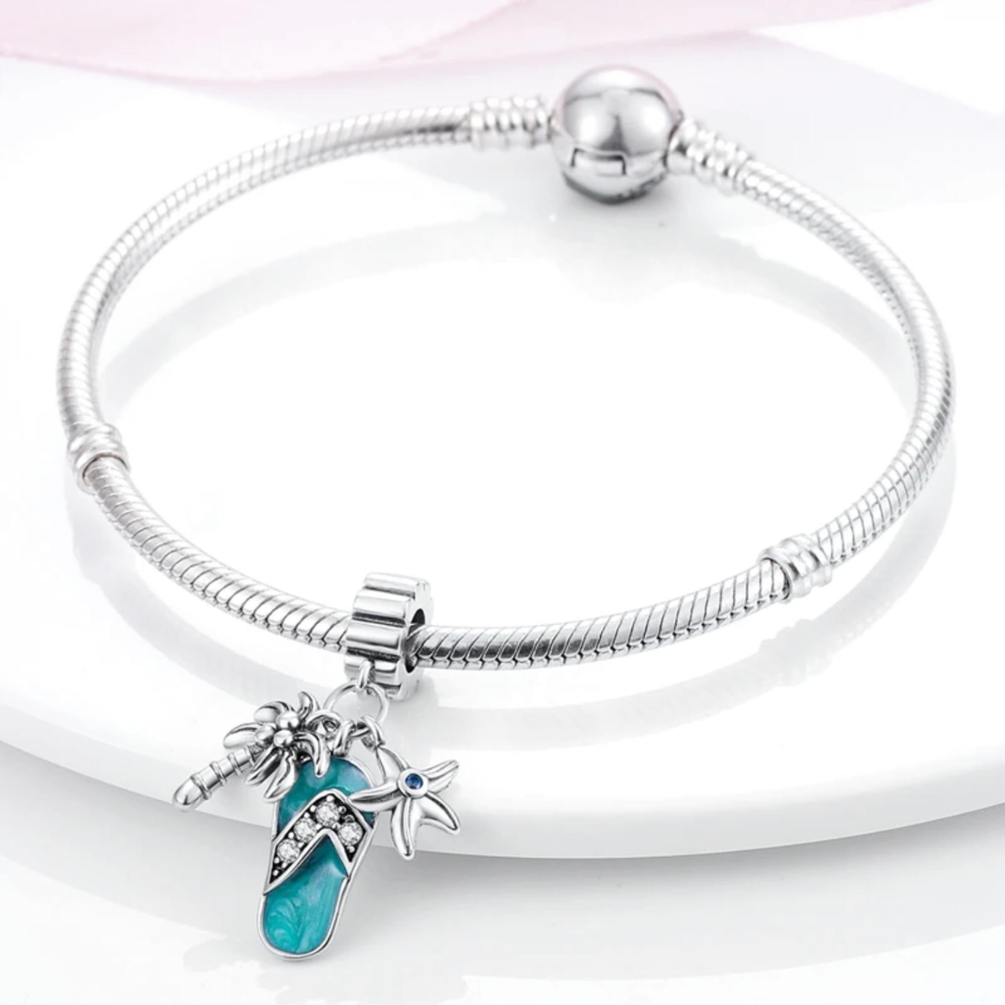 Palm Beach Sandal Bracelet Pendant Charm