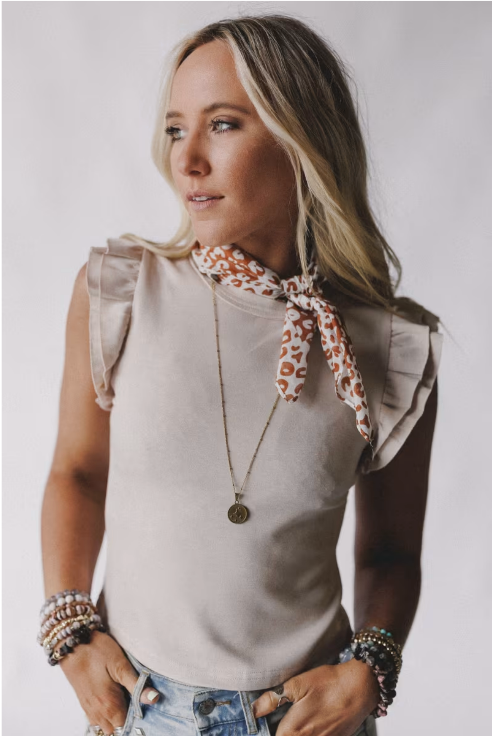 Pebble Coast Animal Print Scarf