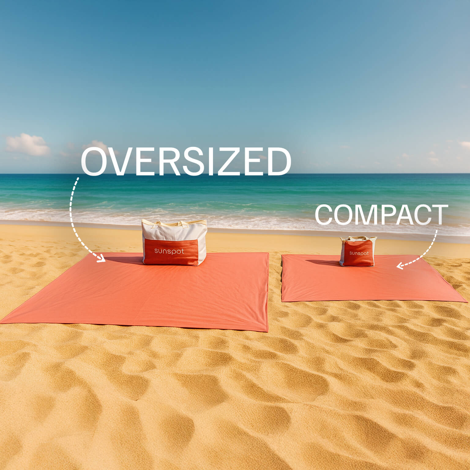 Premium Beach Tote with Pull-out Blanket