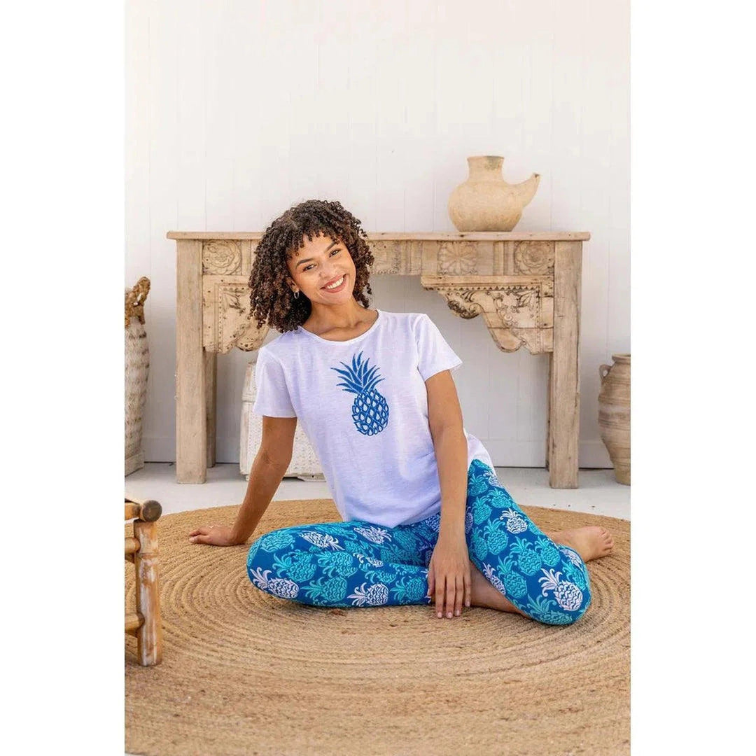 Teardrop Pineapple Cotton Tee - Oceanista