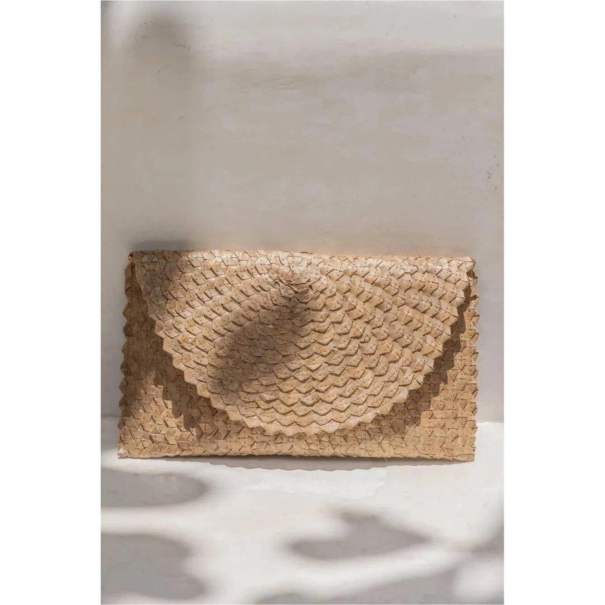 The Palm Rattan Clutch