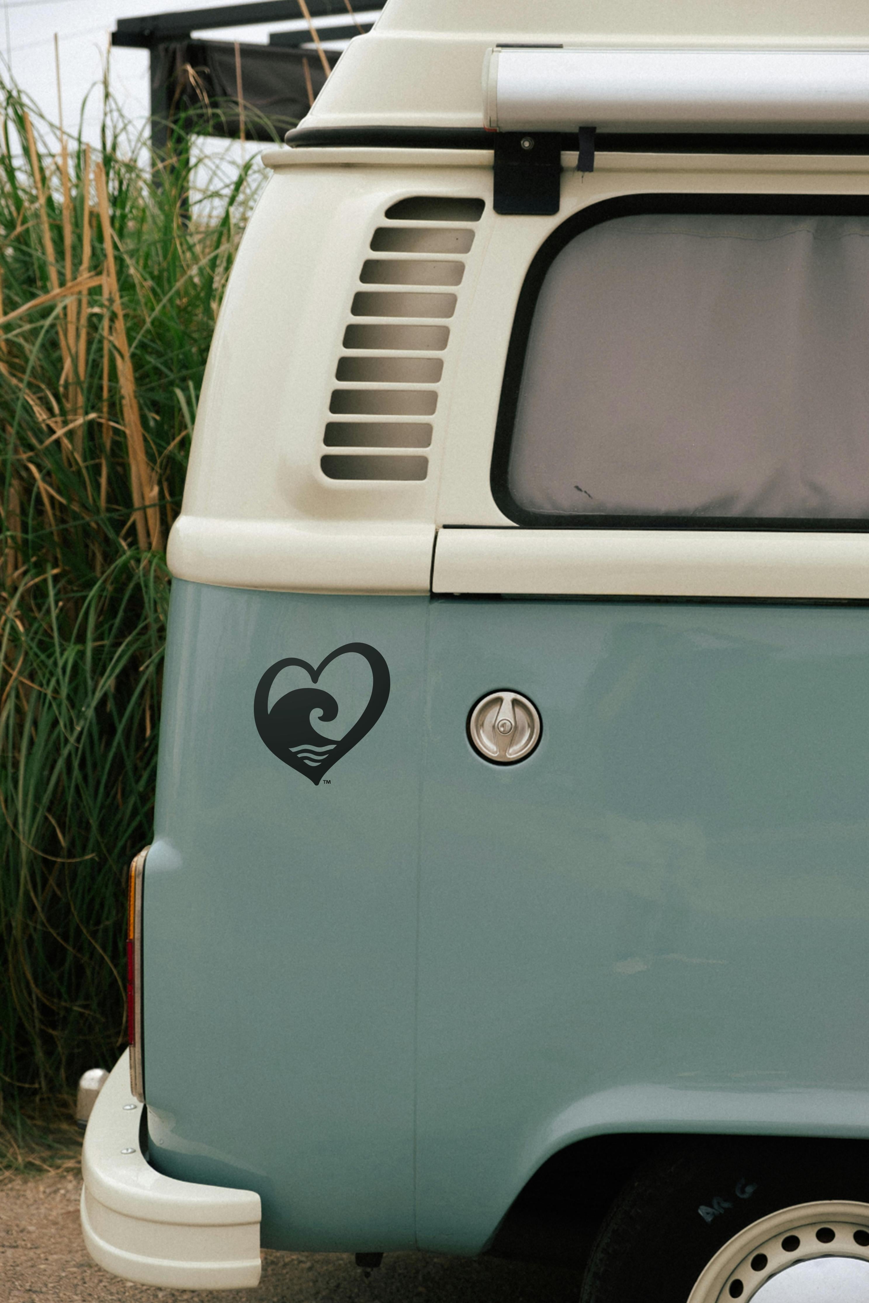 Waves at Heart™ Car Decal Sticker