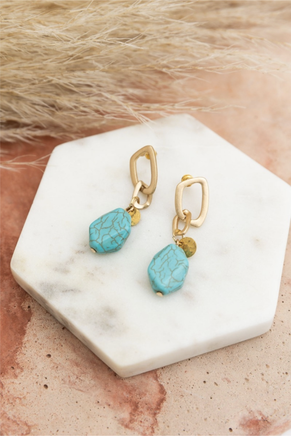 Serene Stone Drop Earrings