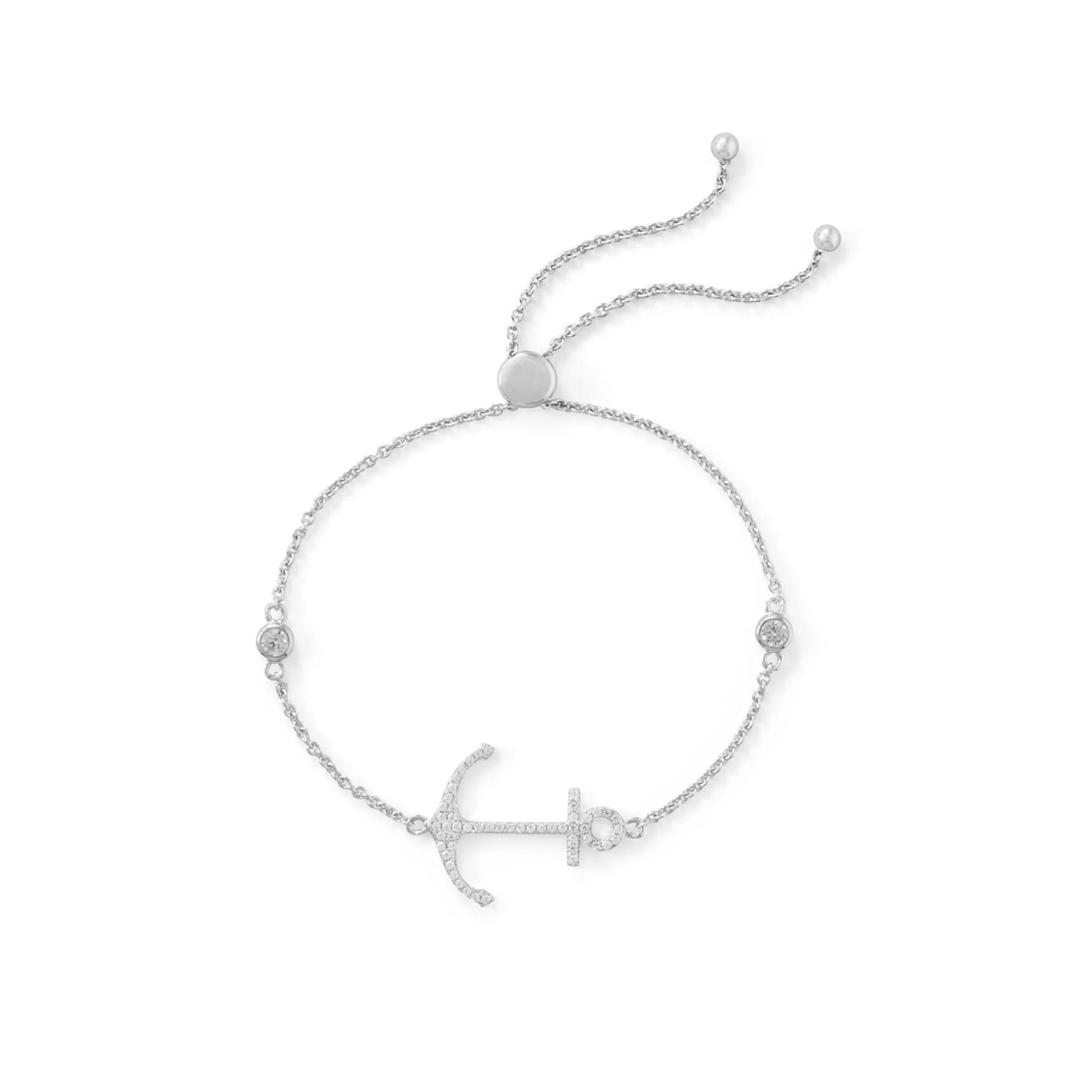 Anchor Friendship Sterling Silver Bolo Bracelet