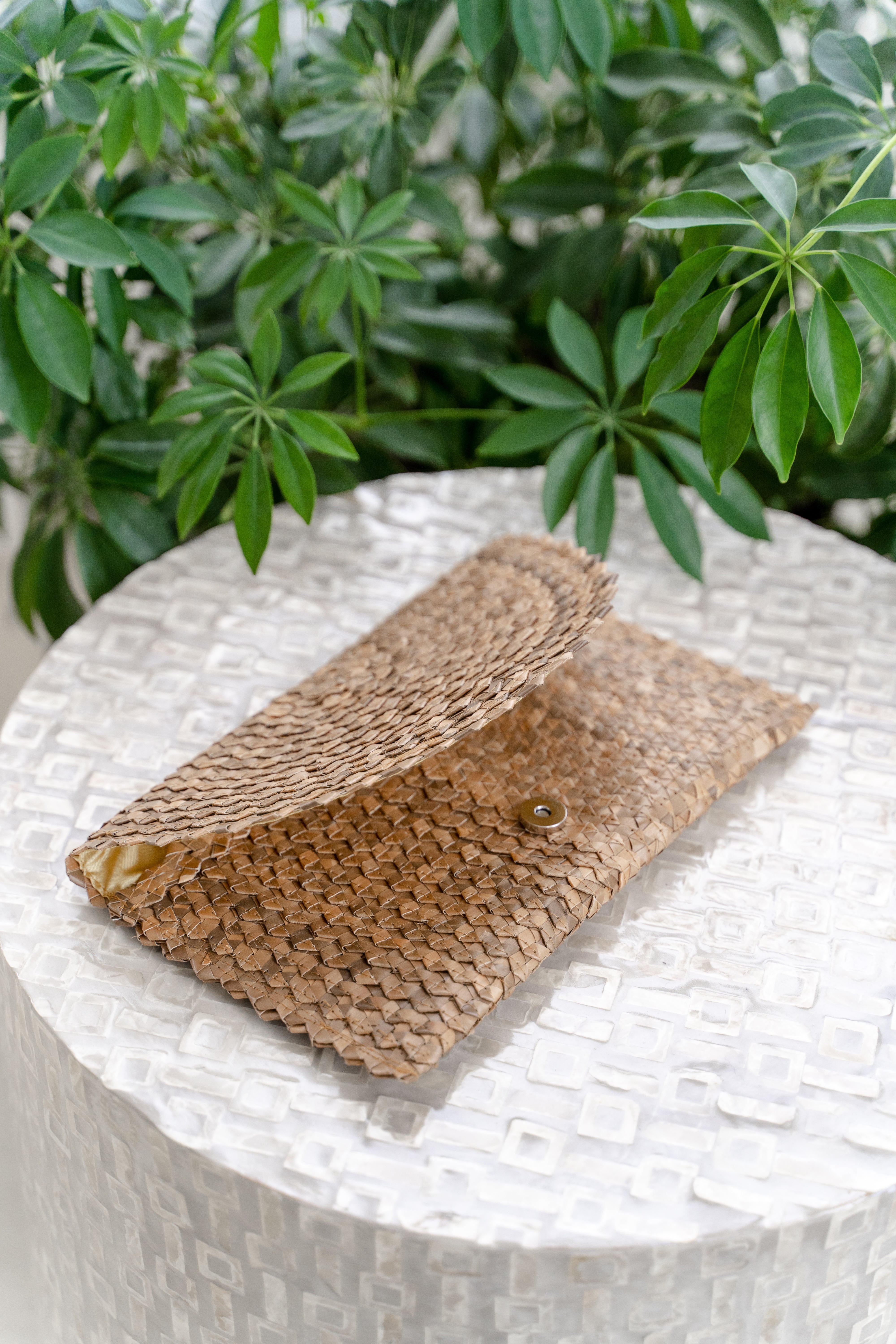 Bali Palm Rattan Clutch