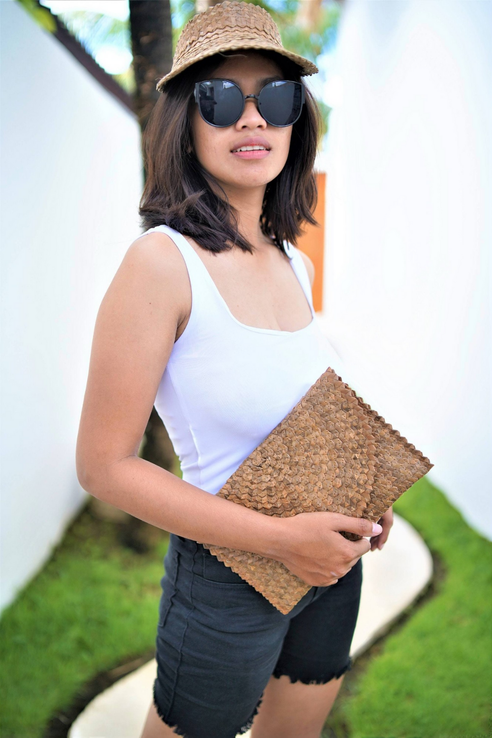 Bali Palm Rattan Clutch