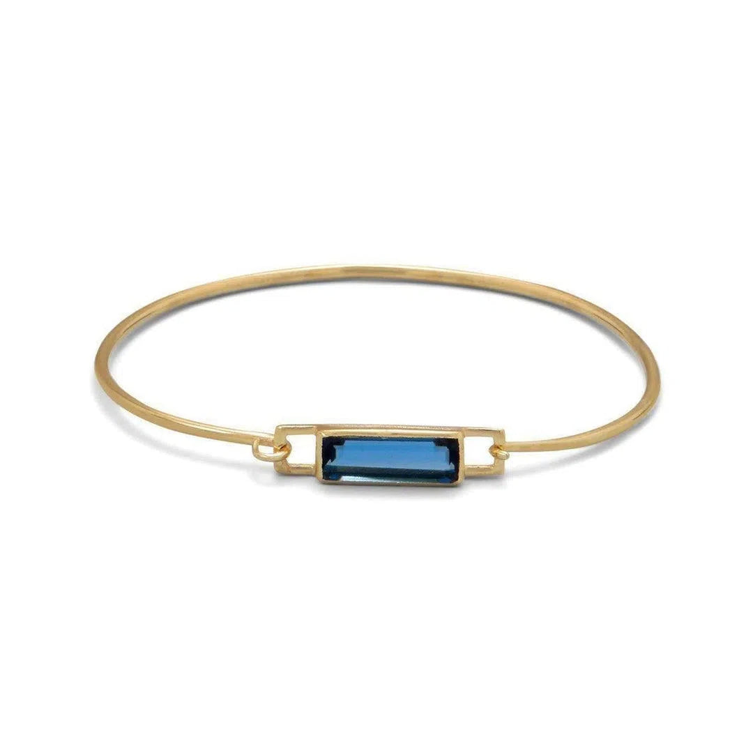 Blue Hydro Glass Bangle Bracelet - Oceanista
