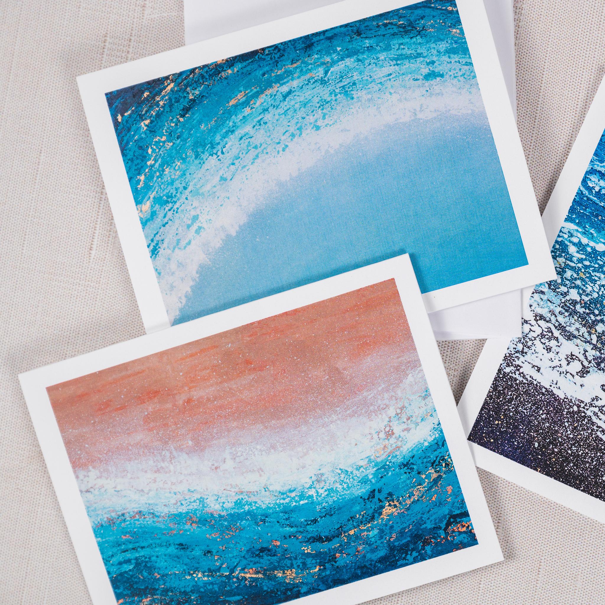 Coastal Abstract Note Cards