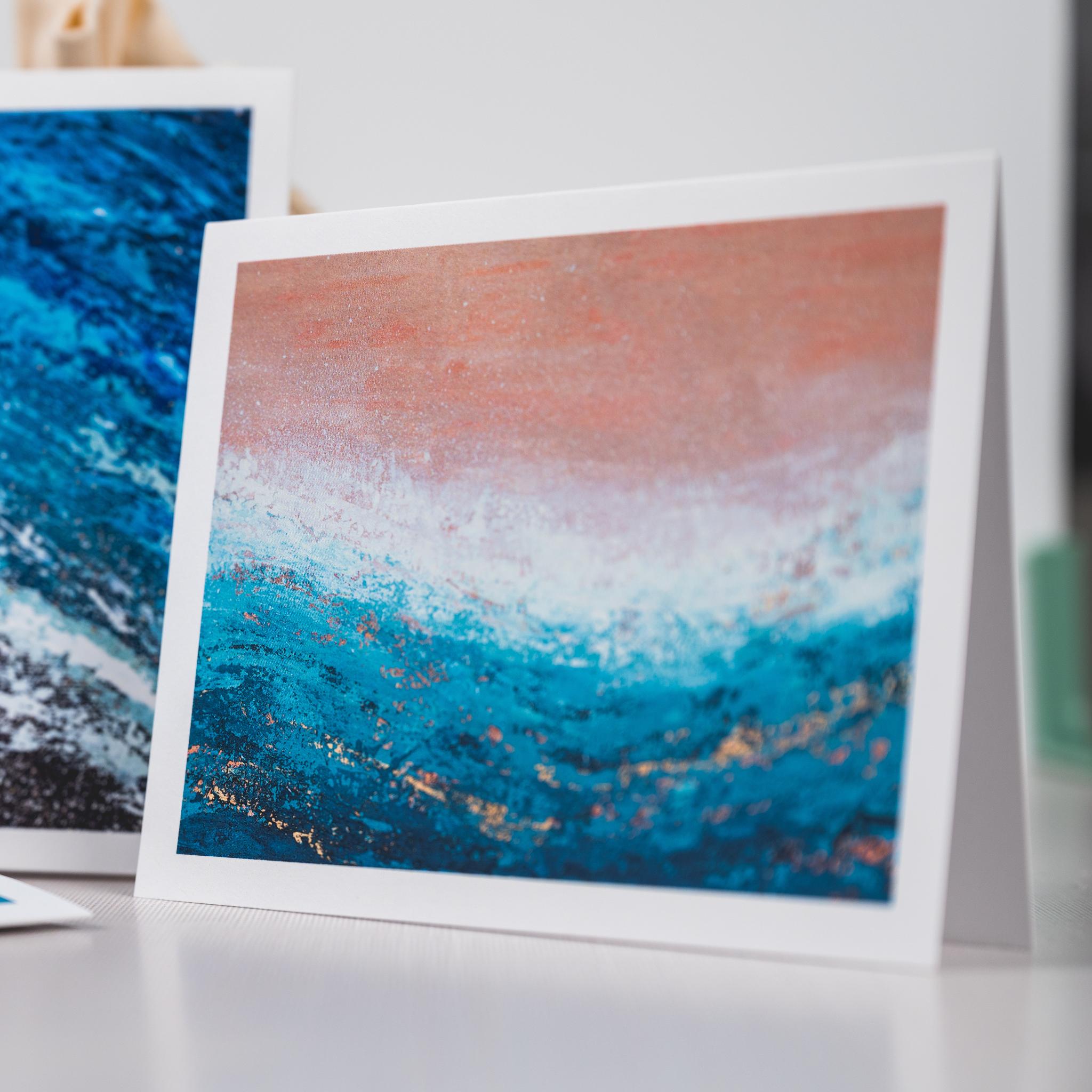 Coastal Abstract Note Cards