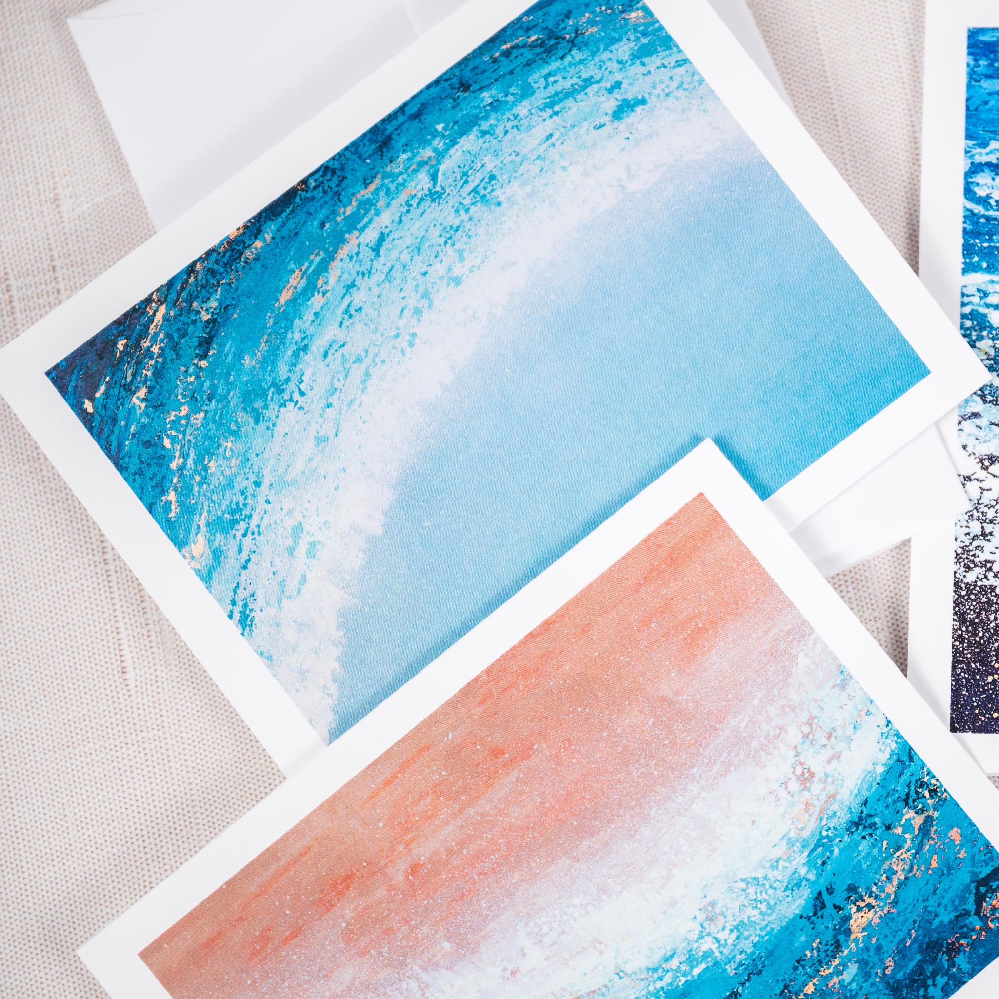 Coastal Abstract Note Cards