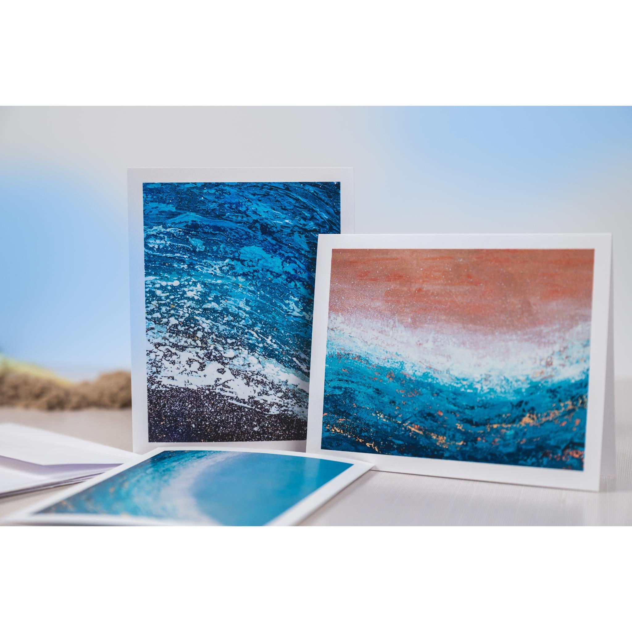 Coastal Abstract Note Cards