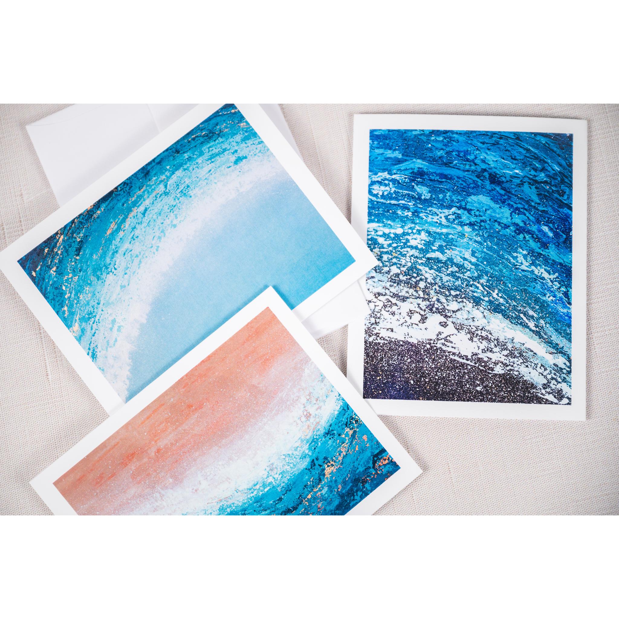 Coastal Abstract Note Cards