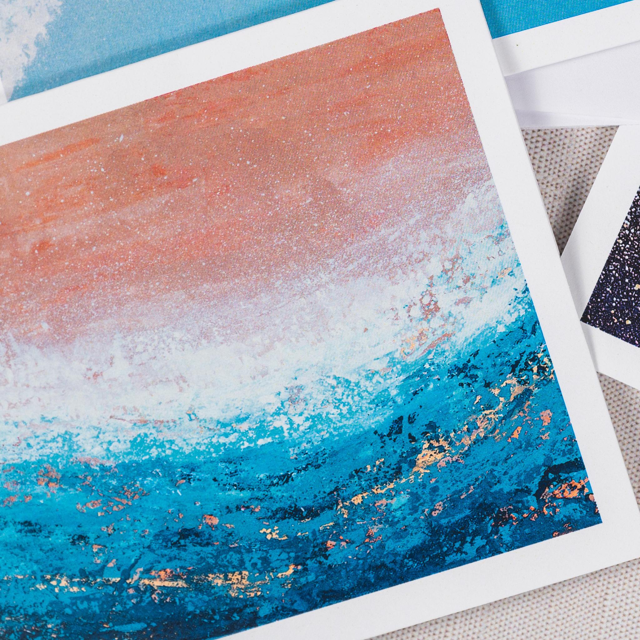 Coastal Abstract Note Cards