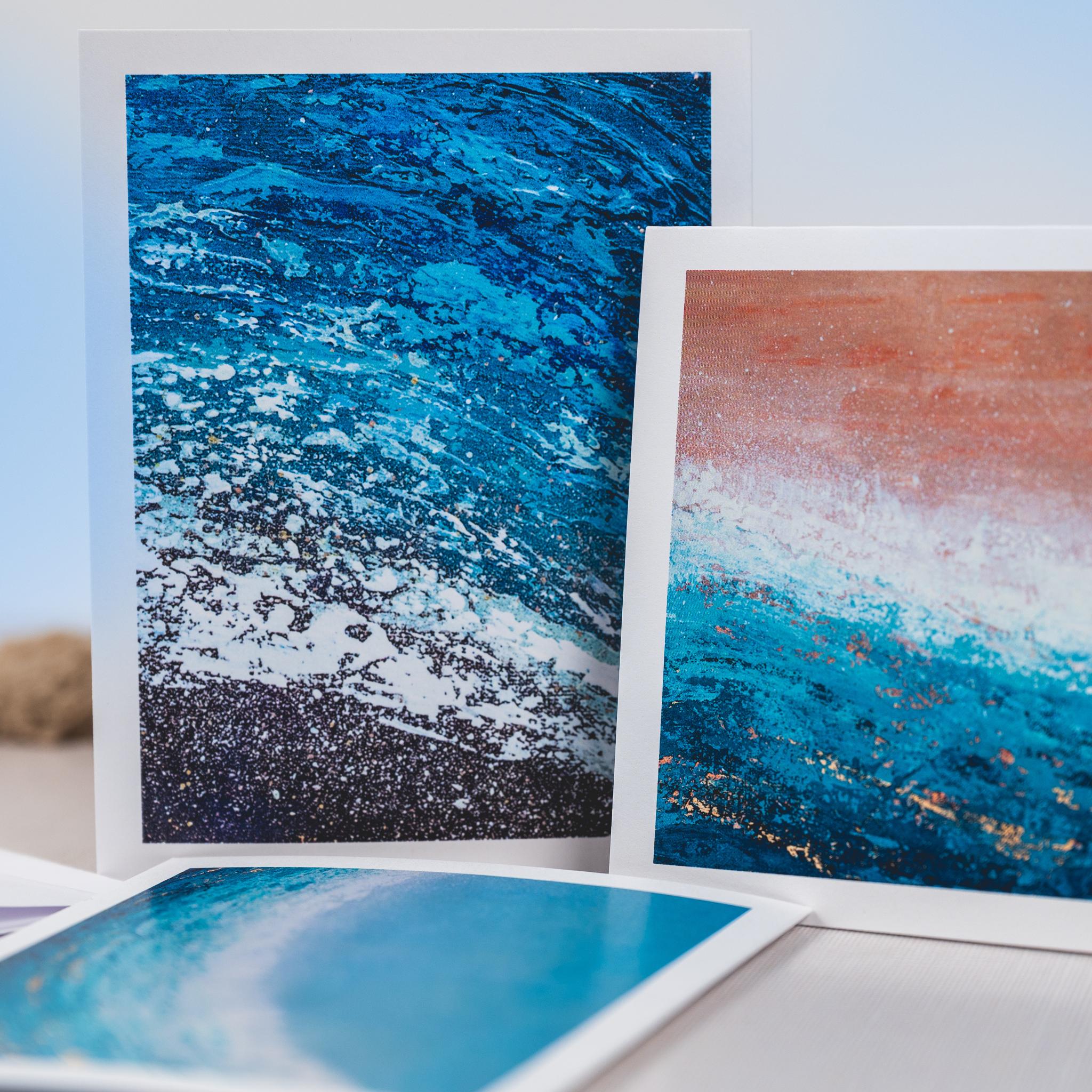 Coastal Abstract Note Cards