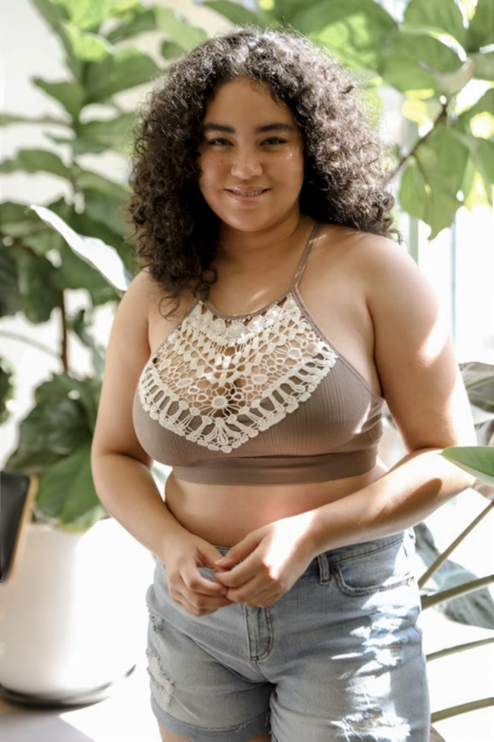 Crochet High Neck Bralette