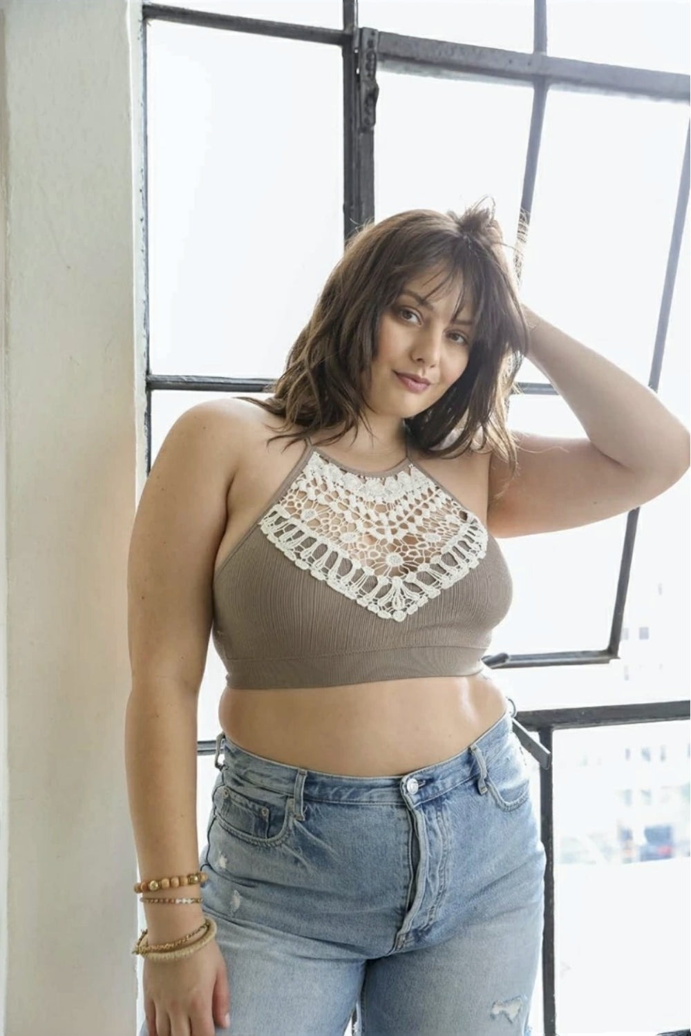 Crochet High Neck Bralette