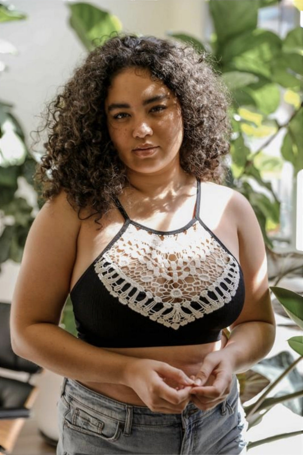 Crochet High Neck Bralette