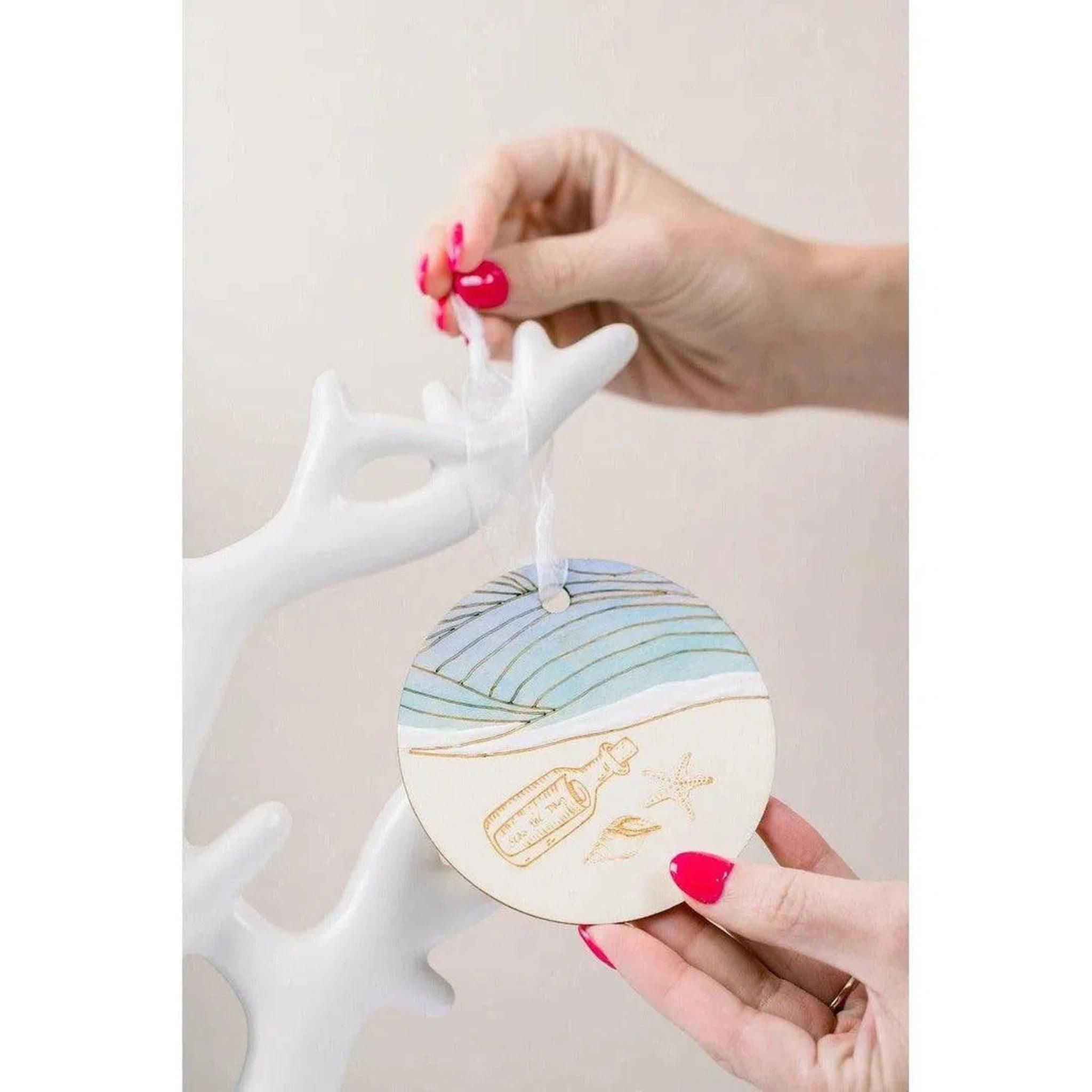 Hand-painted Seas the Day Ornament