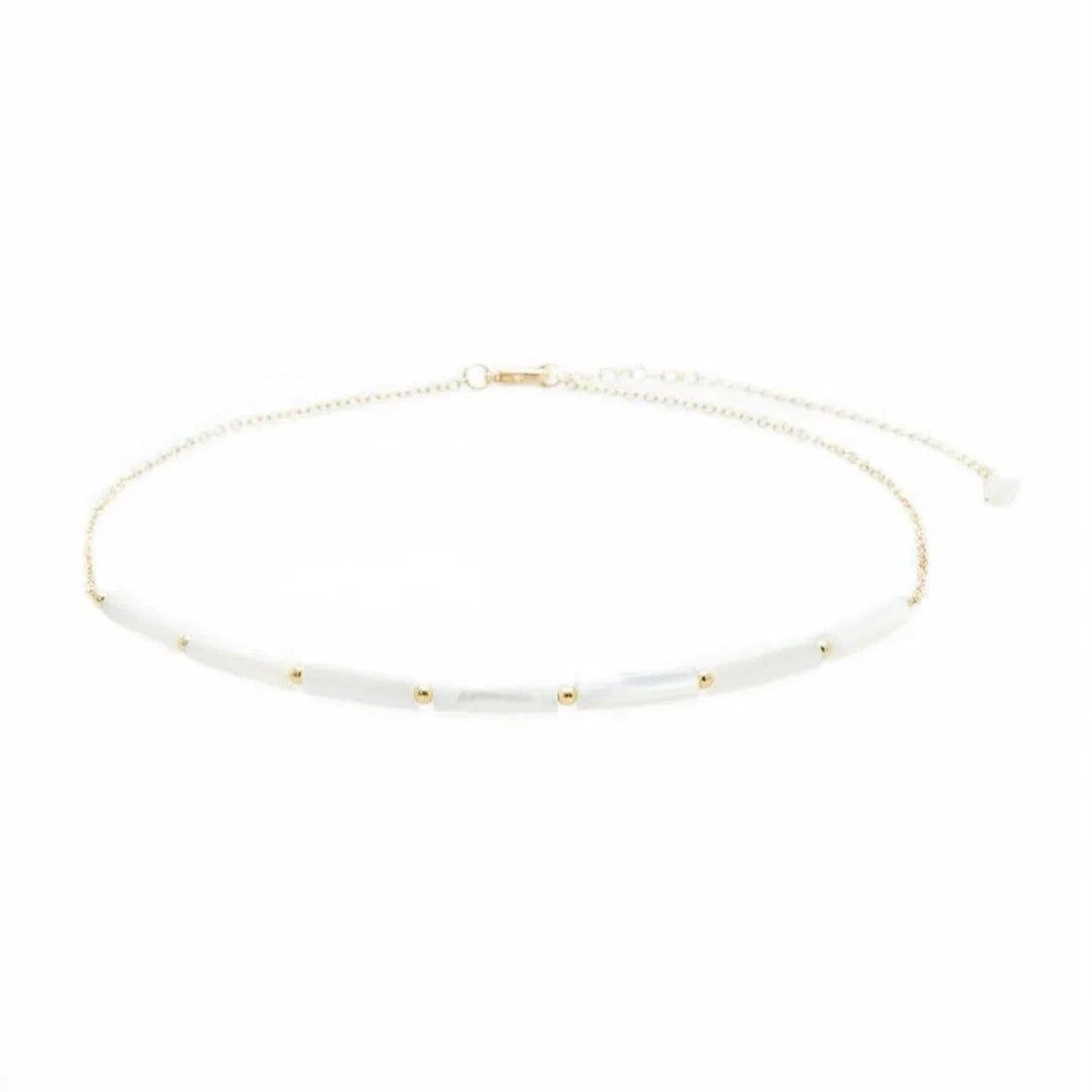 Imagination Tube Bead Necklace - Gold or Silver