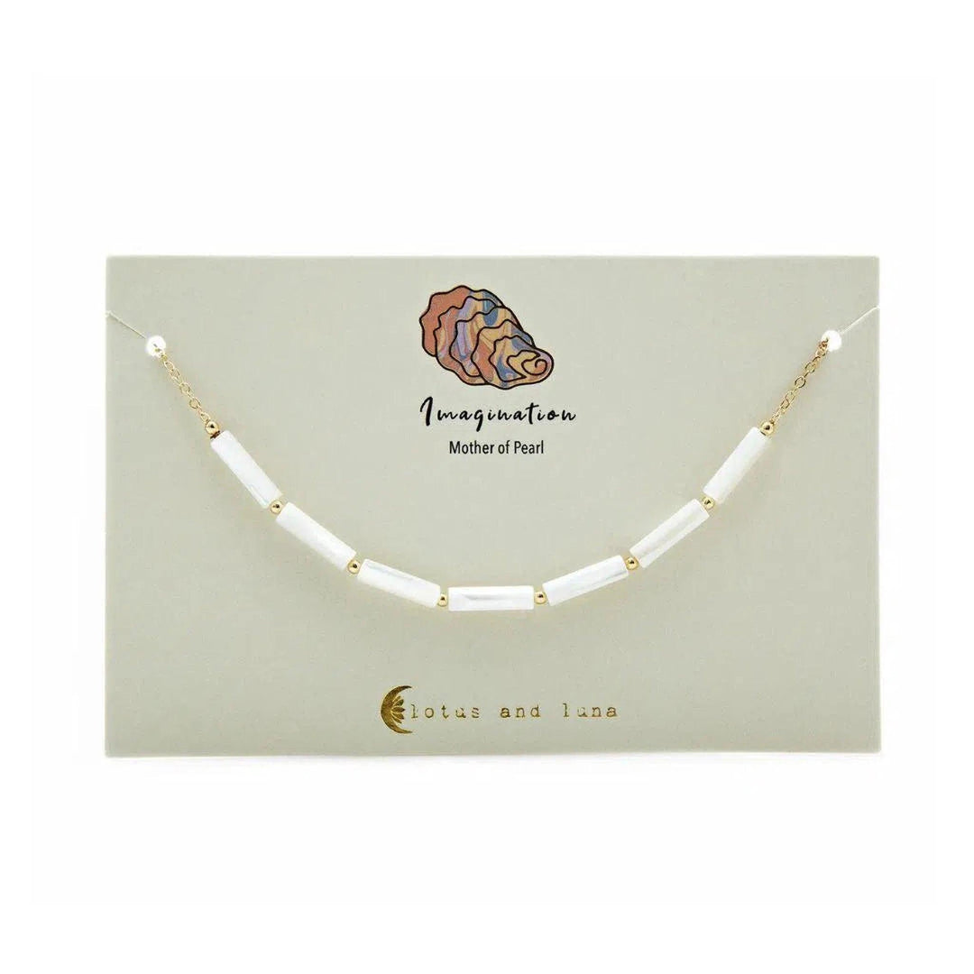 Imagination Tube Bead Necklace - Gold or Silver - Oceanista