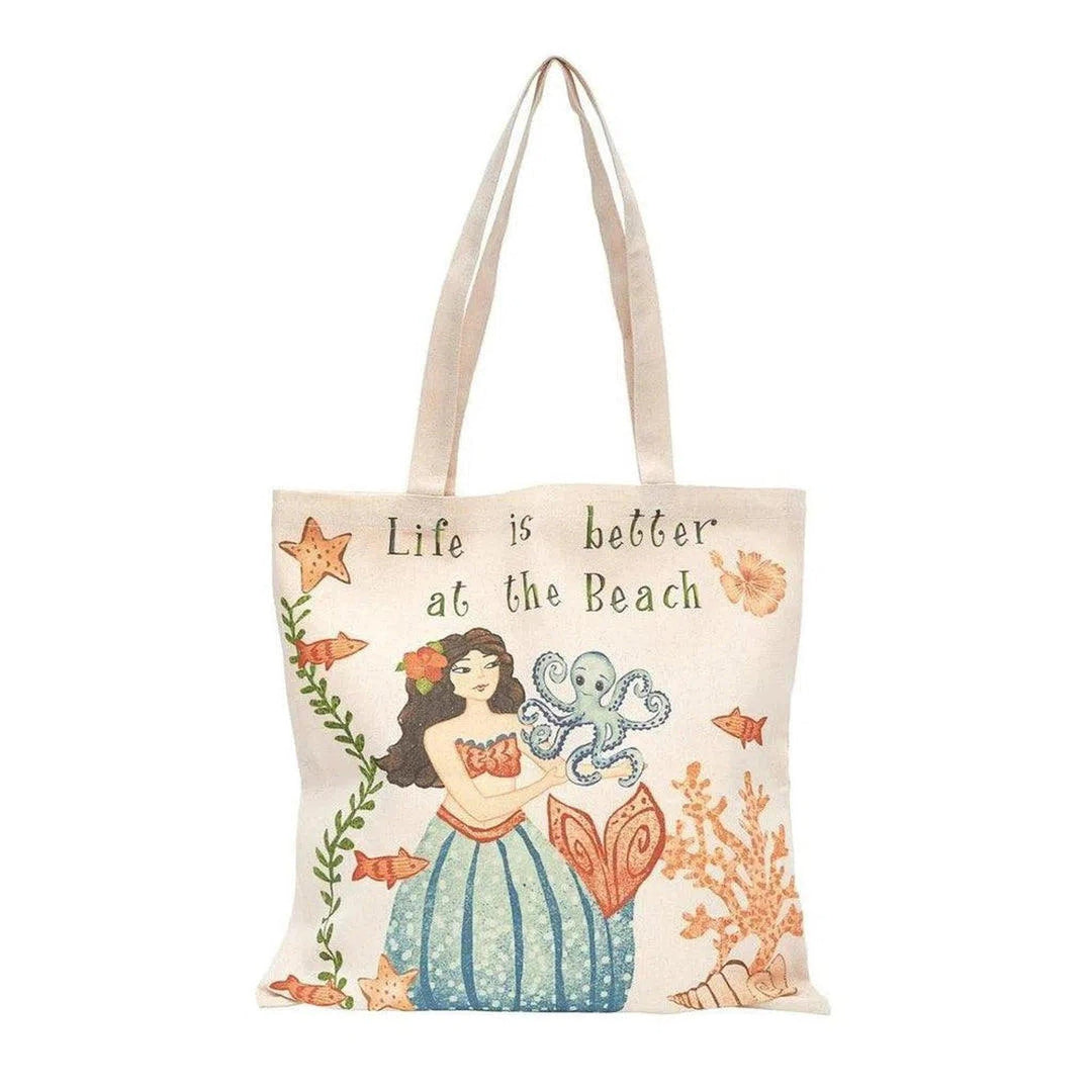 Life is Better at the Beach Mermaid Tote Bag - Oceanista