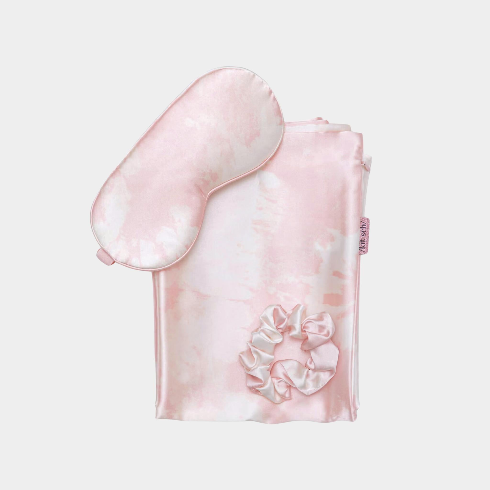 Madewell x KITSCH® Reset Edit Satin Sleep Set Blush Tie-Dye