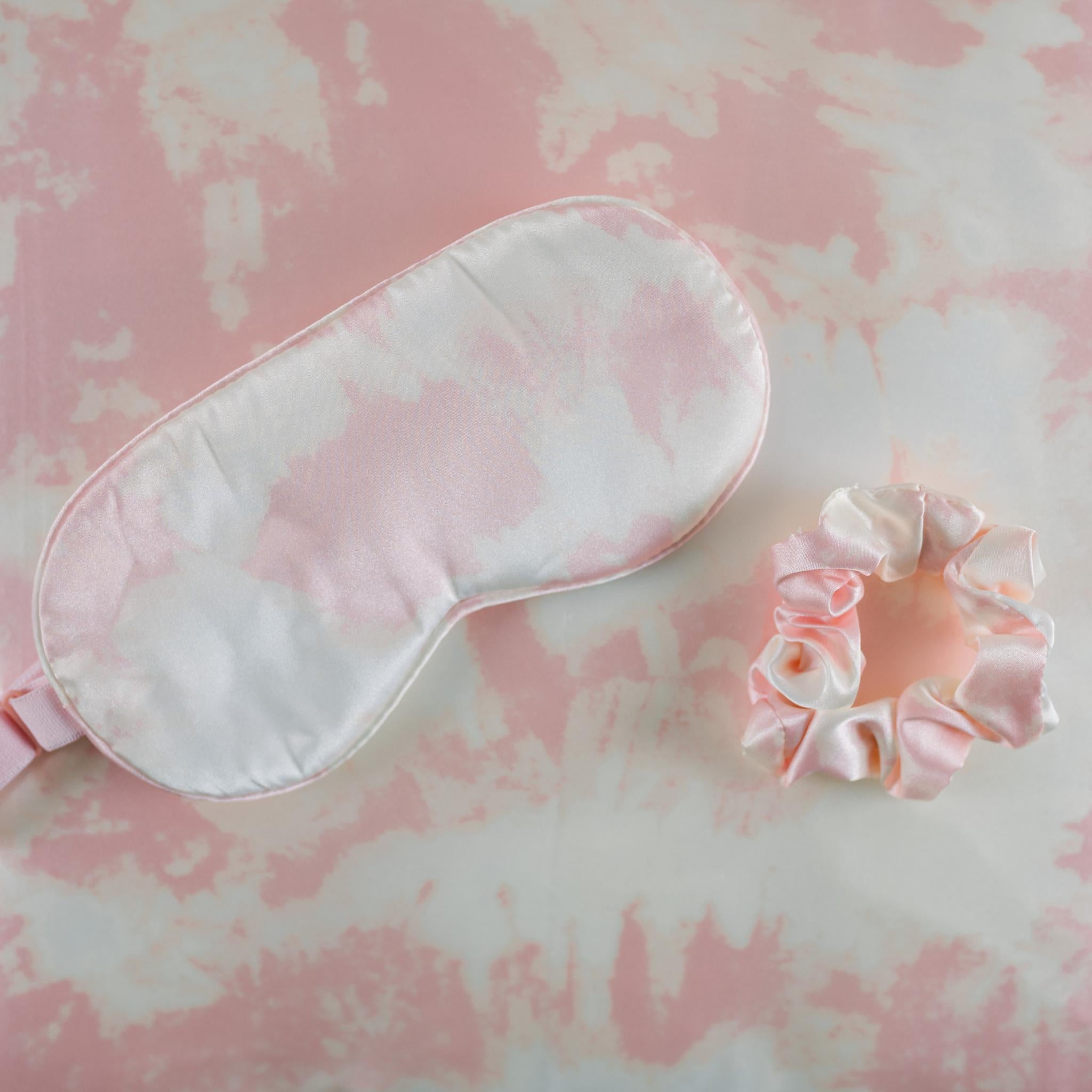 Madewell x KITSCH® Reset Edit Satin Sleep Set Blush Tie-Dye