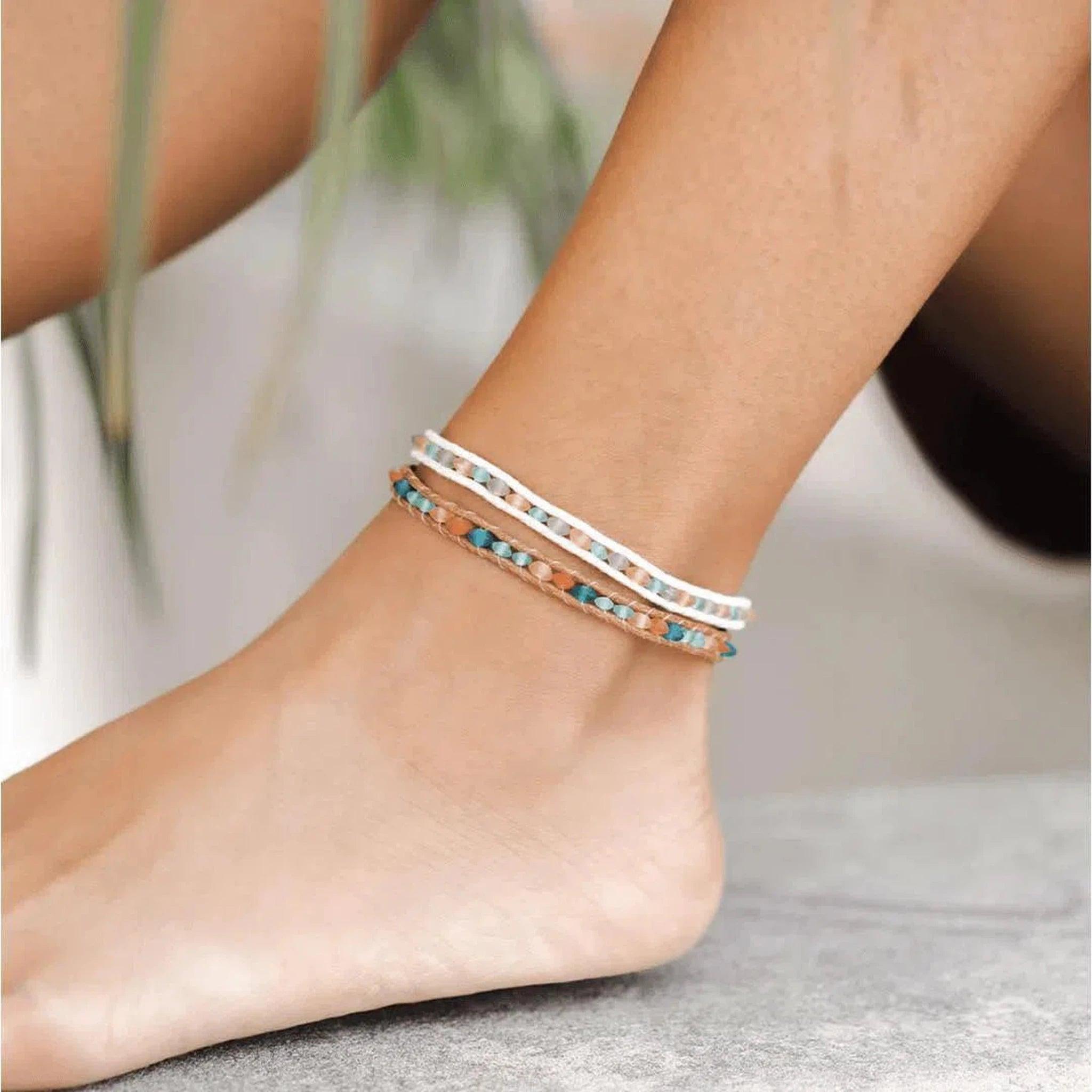 Mandarinfish Sea Glass Anklet