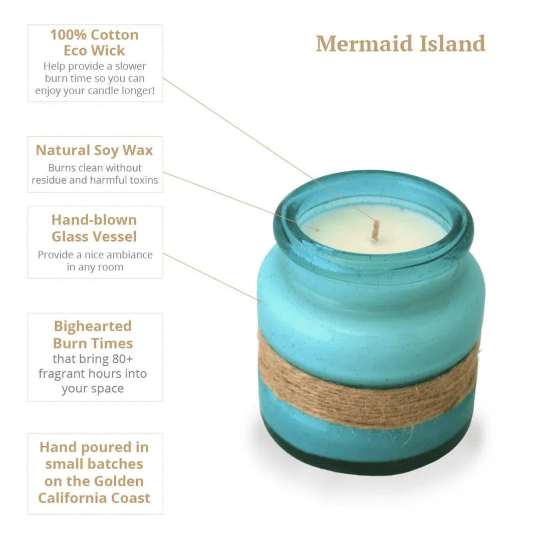 Mermaid Island Turquoise Bay Candle - Oceanista