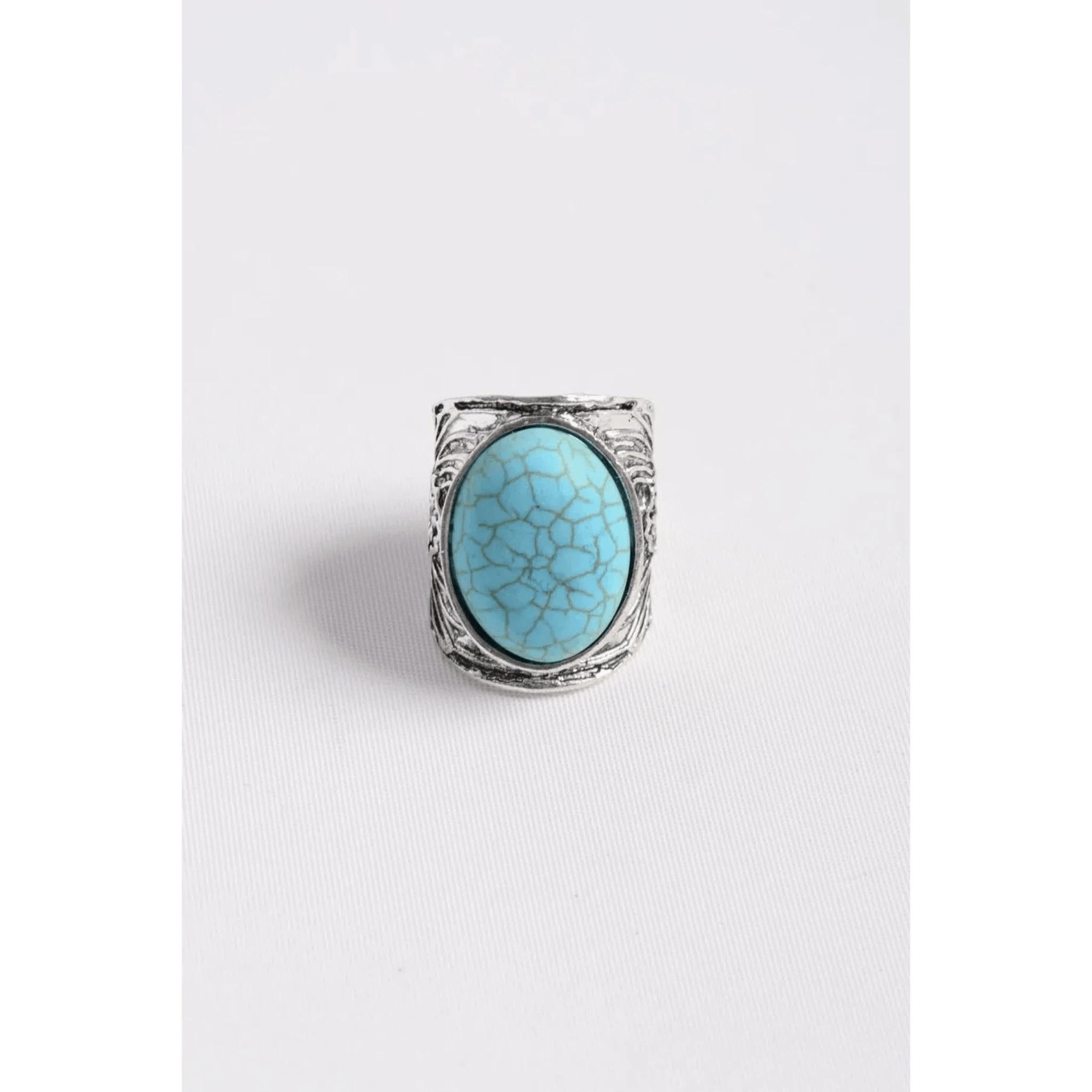 Mohave Statement Turquoise Ring