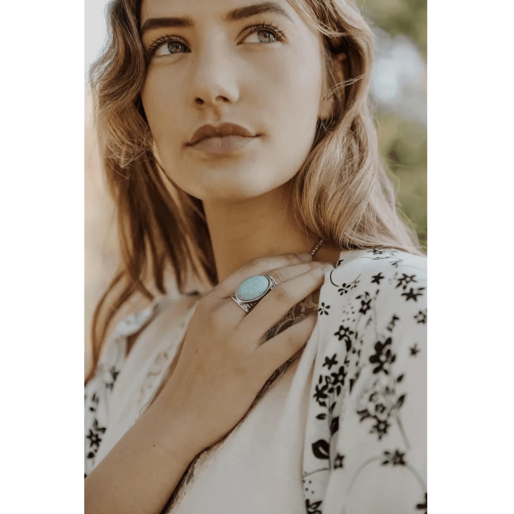 Mohave Statement Turquoise Ring