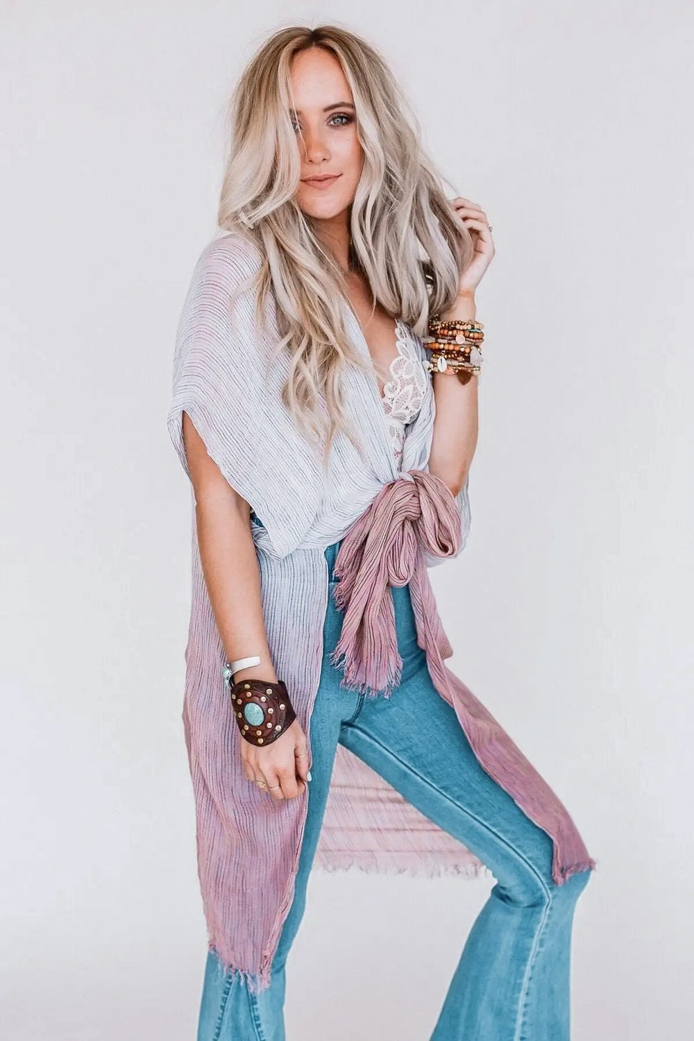 Ocean Eyes Ombre Kimono