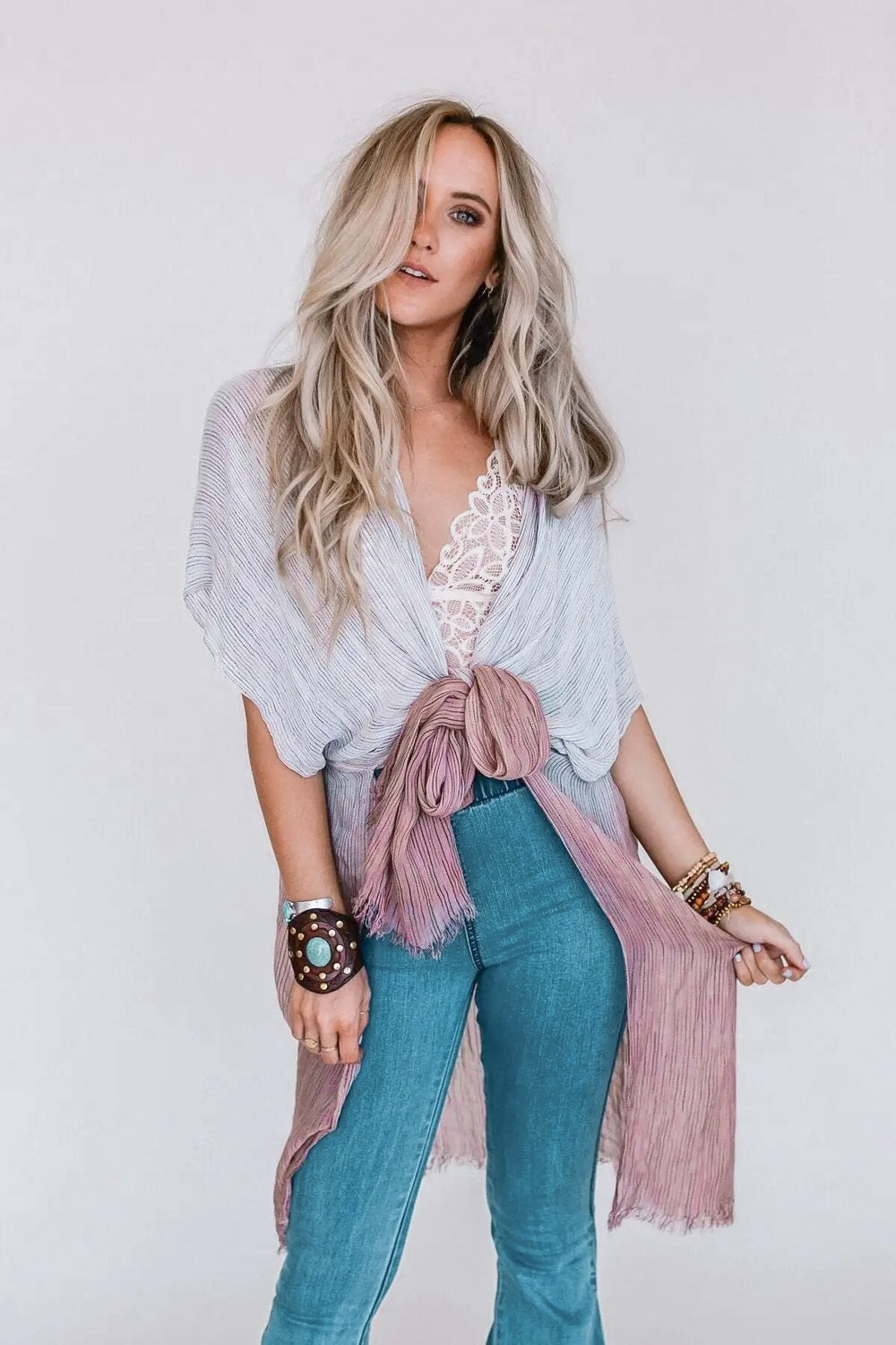 Ocean Eyes Ombre Kimono