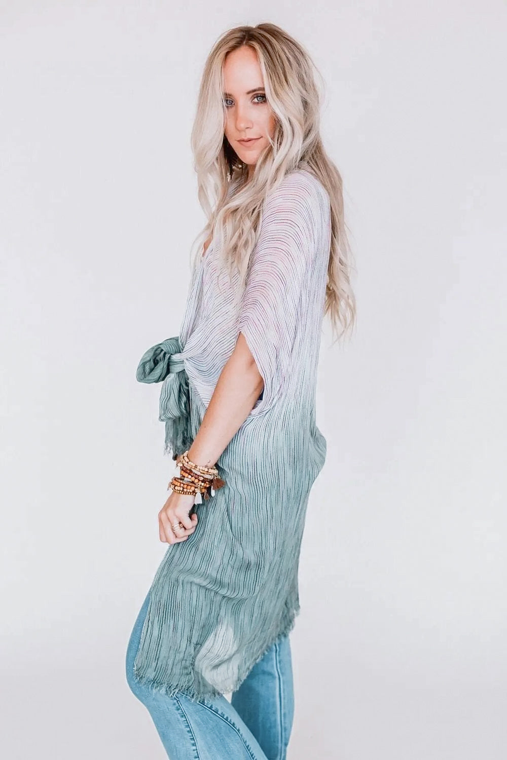 Ocean Eyes Ombre Kimono