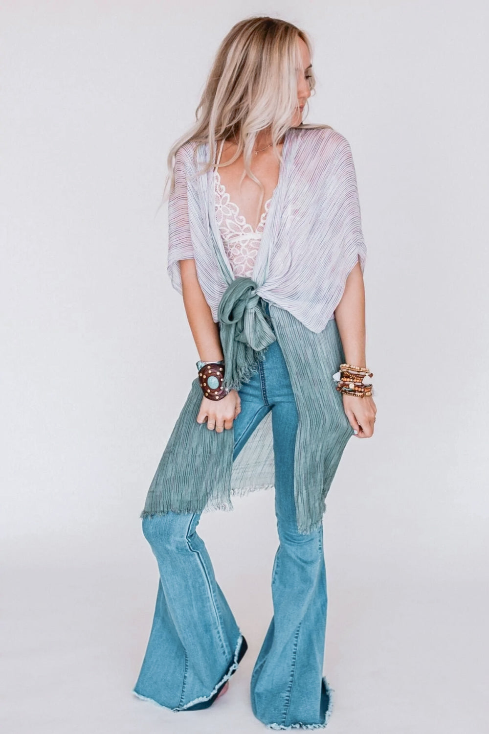 Ocean Eyes Ombre Kimono