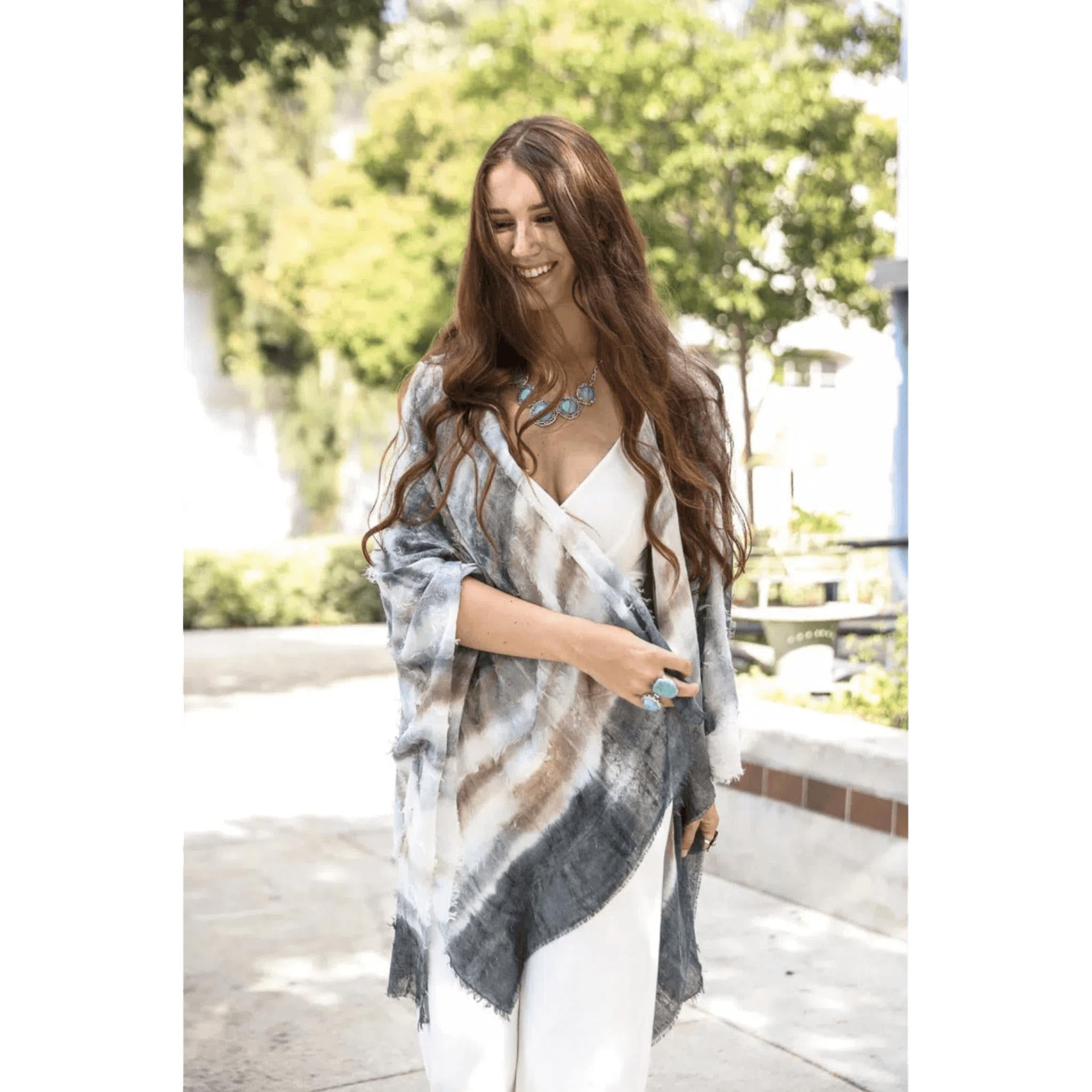 Ombré Dip Dye Kimono