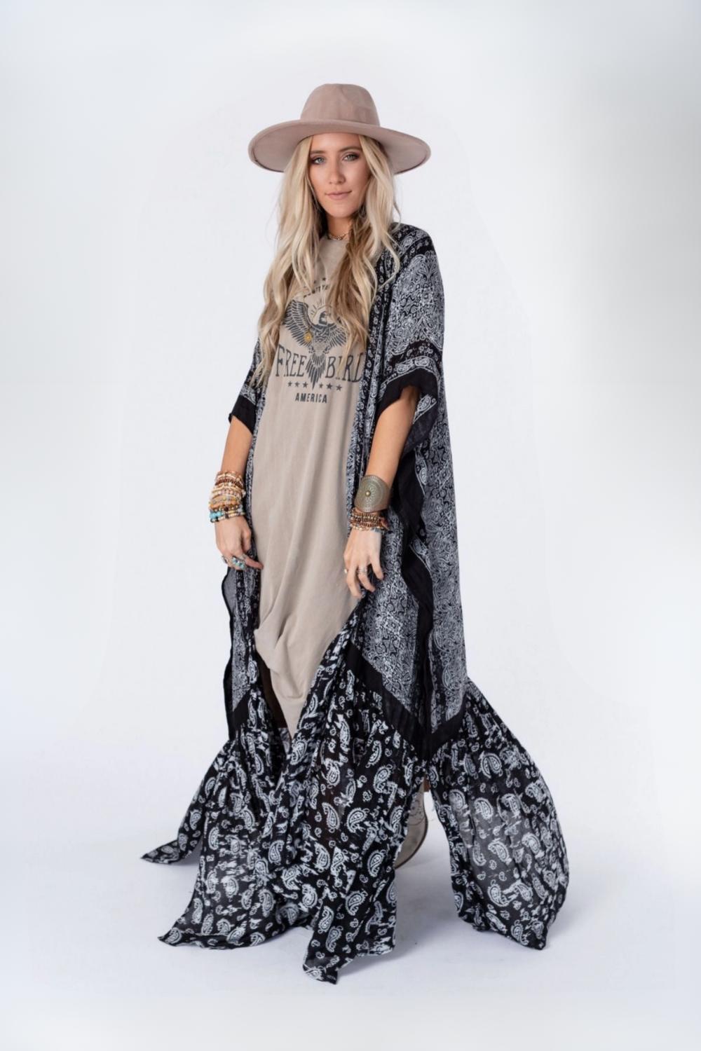 Paisley Tapestry Free Flow Duster Kimono