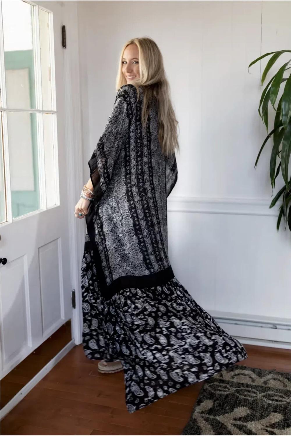 Paisley Tapestry Free Flow Duster Kimono