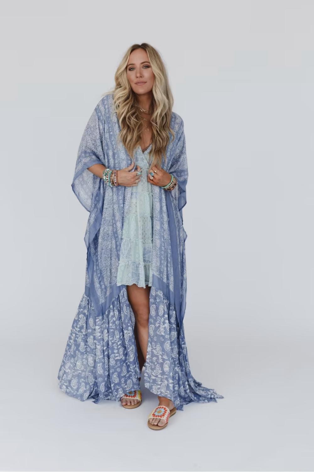 Paisley Tapestry Free Flow Duster Kimono