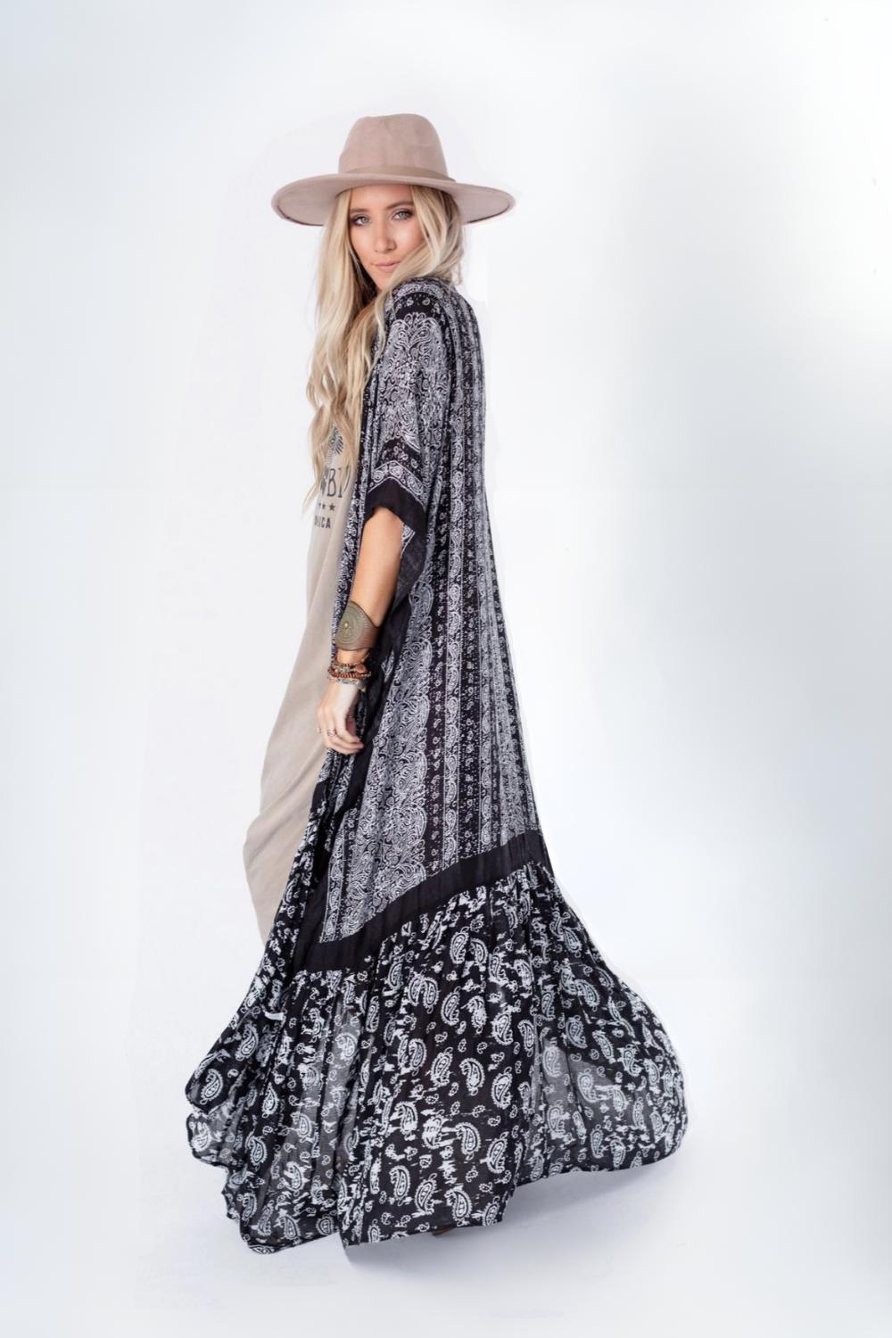 Paisley Tapestry Free Flow Duster Kimono