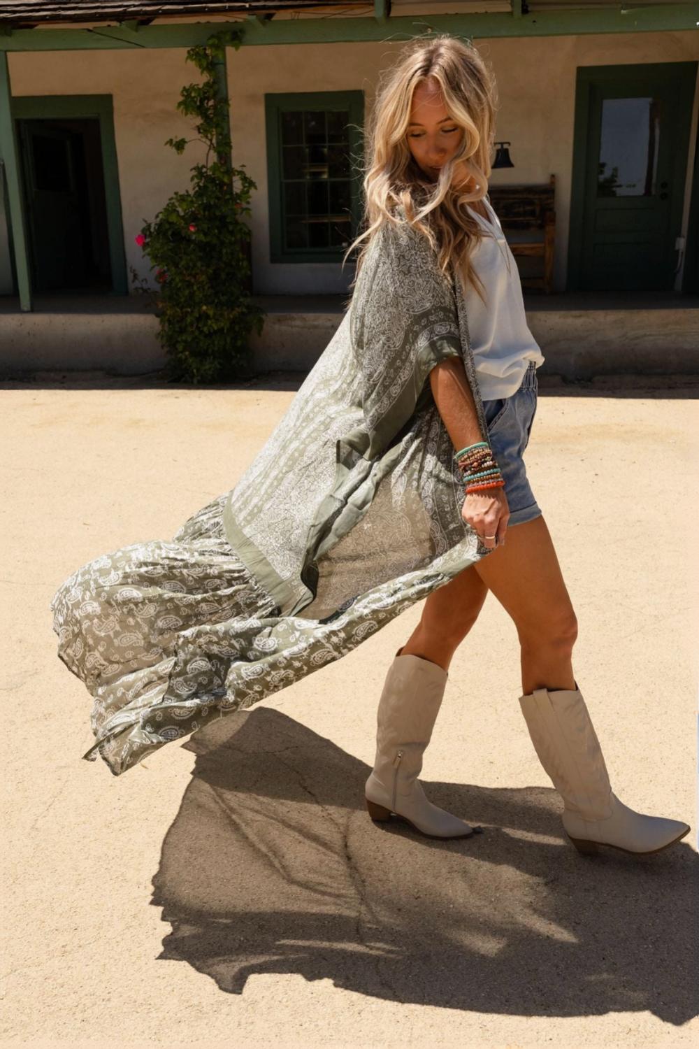 Paisley Tapestry Free Flow Duster Kimono