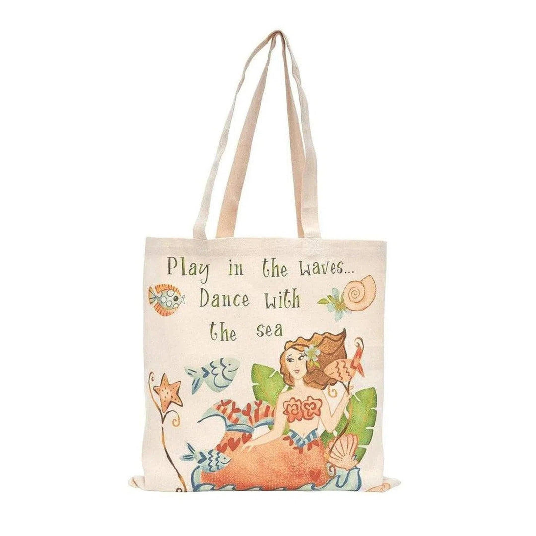 Play in the Waves, Dance with the Sea Mermaid Tote Bag - Oceanista